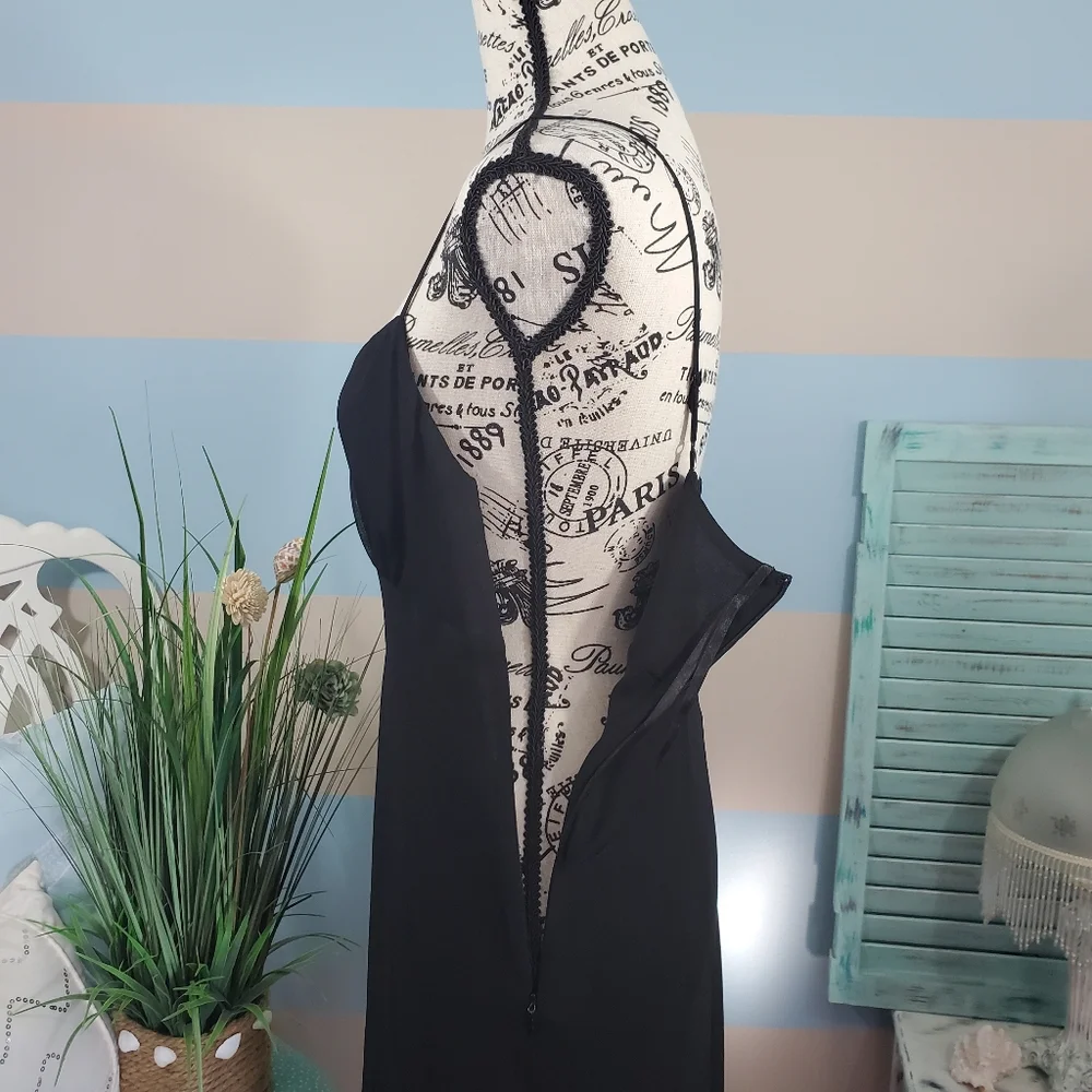 NWT LOFT Black Ruffle Cocktail Dress - Picture 6 of 8